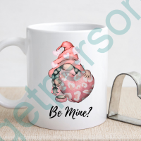 Pink “Be Mine” Gnome Mug