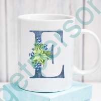 Blue Initial Mug