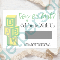 Gender Reveal Scratch Card