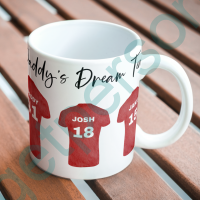 Personalised Football Dream Team Ceramic Mugs