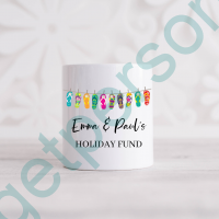 Personalised Flip Flop Holiday Fund Ceramic Money Box