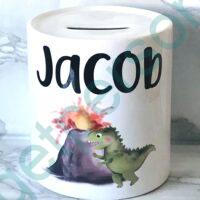 Personalised Dinosaur Money Box