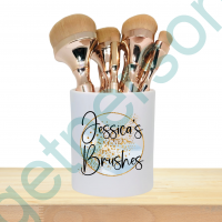 Blue Agate Design Personalised Brush Ceramic Pot