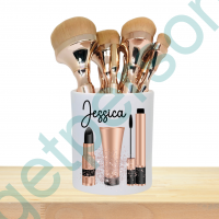 Personalised Glamour Make Up Brush Ceramic Pot