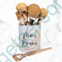 Personalised Make Up Brush Ceramic Pot