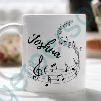 Personalised Music Ceramic Mug