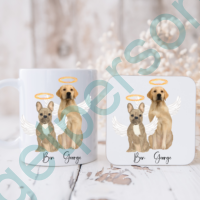 Personalised Dog Remembrance Ceramic Mug & Coaster Set